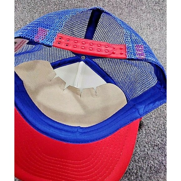 Red White And Blue Rusty Anchor Trucker Hat - Picture 5 of 7